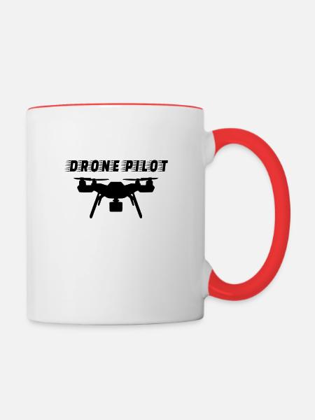 DRONE: Drone Pilot - Tasse zweifarbig - Weiß/Rot