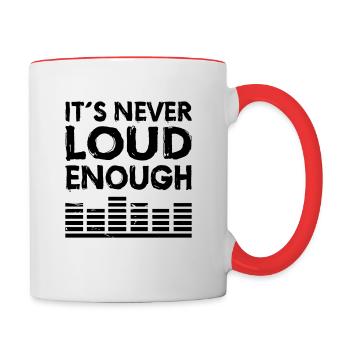 AUDIOLOGIST / CAR STEREO: never loud enough - Contrasting Mug - white/red - Right