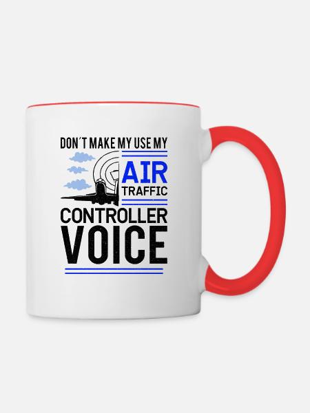 Fluglotse Flugdienst - Tasse zweifarbig - Weiß/Rot