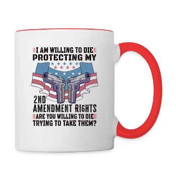 Gun Rights Gun Lover 2nd Change Gun Owners - Contrasting Mug - white/red - Right