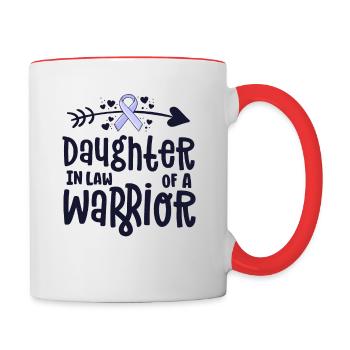 Daughter In Law Of A Warrior - Contrasting Mug - white/red - Right