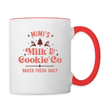 Mimi Grandma Gingerbread Cookie Family Christmas - Contrasting Mug - white/red - Right