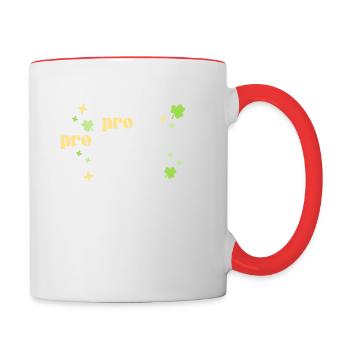 Drôle de professeur St Patricks Day School Pro In - Mug contrasté - blanc/rouge - Droite