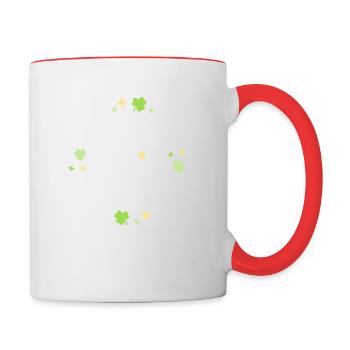 Retro Kiss Me I’m A Teacher St Patricks Day School - Mug contrasté - blanc/rouge - Droite