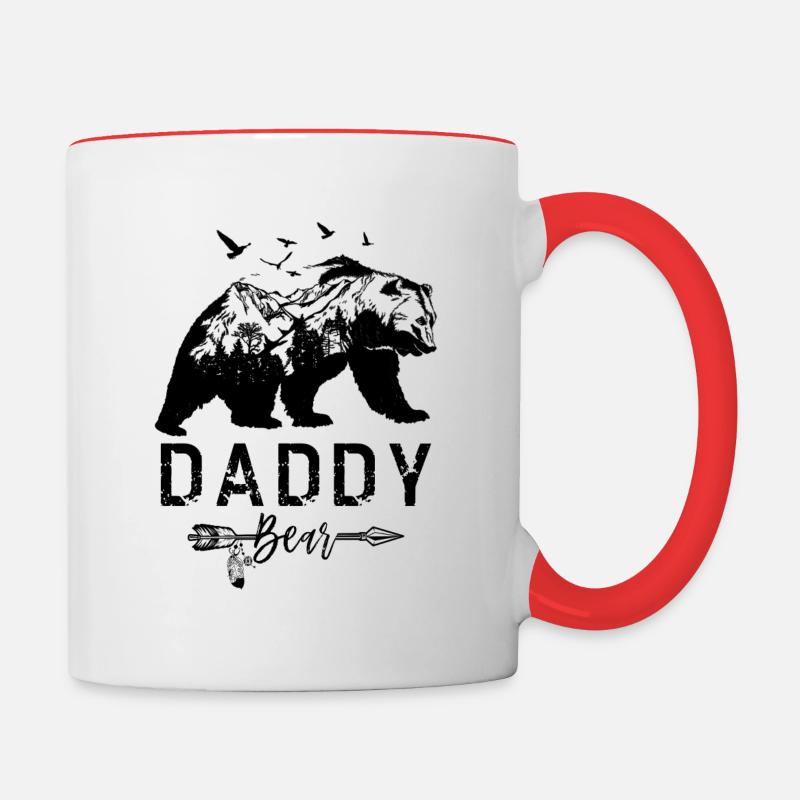 Daddy Bear - Contrasting Mug - white/red