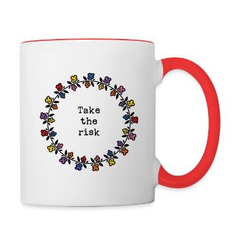 Take the risk - Contrasting Mug - white/red - Right