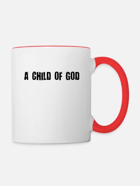 Ein Kind Gottes - Tasse zweifarbig - Weiß/Rot