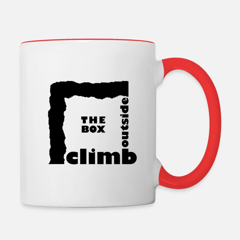 Sortir des sentiers battus - 1 - Mug contrasté - blanc/rouge