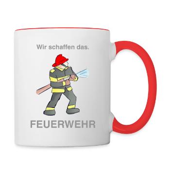 FIREFIGHTER * We can do it. - Contrasting Mug - white/red - Right
