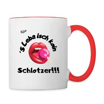 Koin Schlotzer - Tasse zweifarbig - Weiß/Rot - Rechts