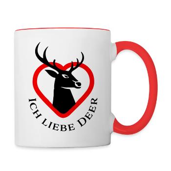 Deer - Tasse zweifarbig - Weiß/Rot - Rechts