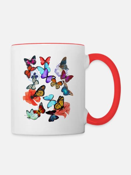 Der Sommer ruft - Tasse zweifarbig - Weiß/Rot