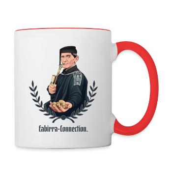 Rieser Grantler // Illustration - Tasse zweifarbig - Weiß/Rot - Rechts