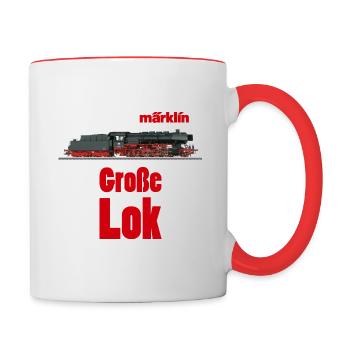 Märklin Große Dampflok - Tasse zweifarbig - Weiß/Rot - Rechts