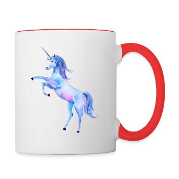 Licorne / licorne 20 5 - Mug contrasté - blanc/rouge - Droite