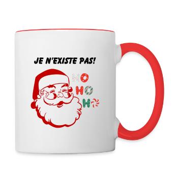 Je n'existe pas ! - Mug contrasté - blanc/rouge - Droite