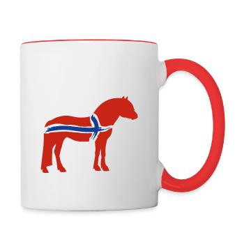 Fjord flag - Contrasting Mug - white/red - Right