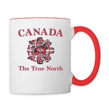 Canada - Haida Eagle - The True North - Contrasting Mug - white/red - Right