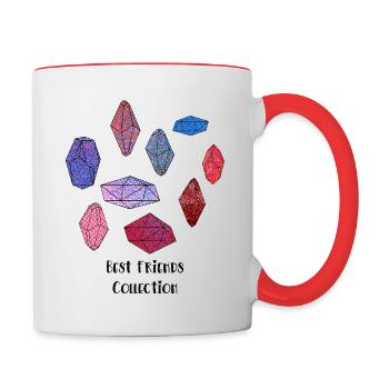 Best Friends Collections - Tasse zweifarbig - Weiß/Rot - Rechts