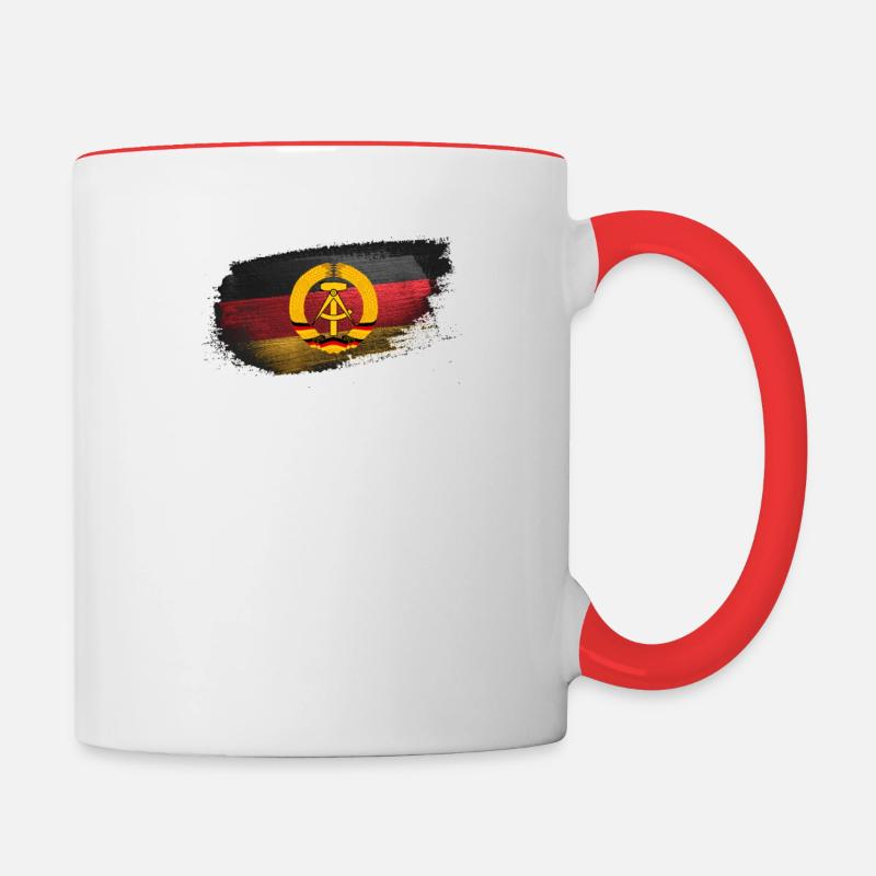 Forwards, always backwards, never2 - Contrasting Mug - white/red