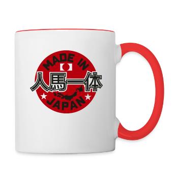 Made in Japan JDM Drift Auto Tuning Rising Sun - Tasse zweifarbig - Weiß/Rot - Rechts