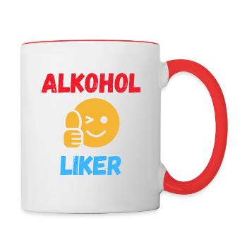 ALKOHOL Liker - Tasse zweifarbig - Weiß/Rot - Rechts