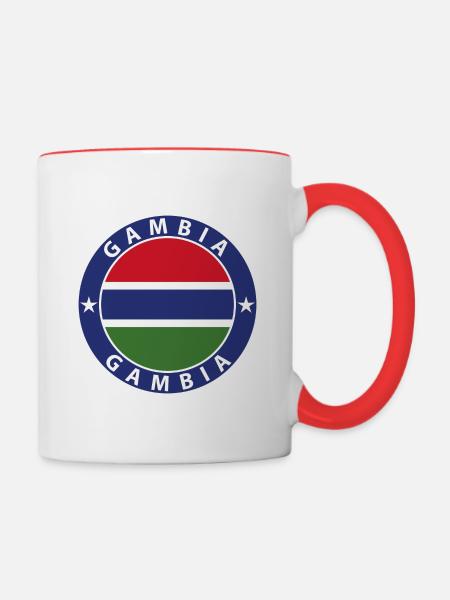 Gambia - Tasse zweifarbig - Weiß/Rot