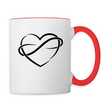 Polyherz for everyone - Contrasting Mug - white/red - Right