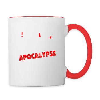 Vier Reiter der Modernen Apokalypse Gamer Nerd - Tasse zweifarbig - Weiß/Rot - Rechts