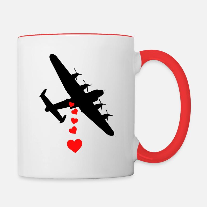 Bombes d’amour - Mug contrasté - blanc/rouge