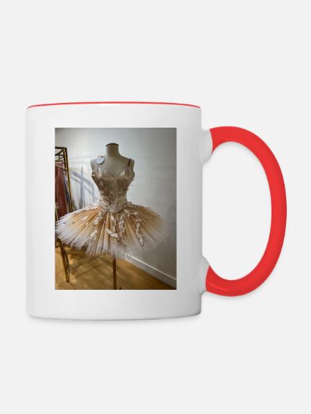 Federballerina Tutu - Tasse zweifarbig - Weiß/Rot