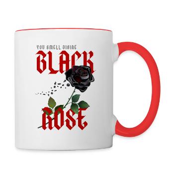 Divine Black Rose - Contrasting Mug - white/red - Right