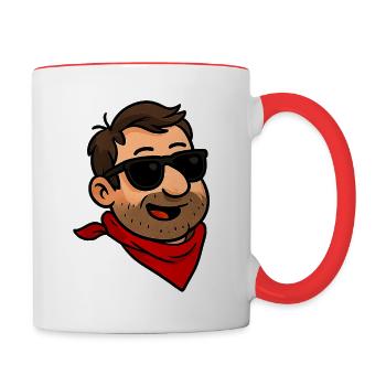 Feria festayre - Tasse zweifarbig - Weiß/Rot - Rechts