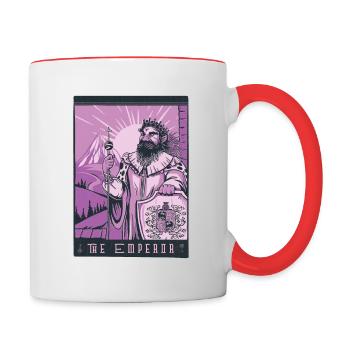 Le rouge impérial The Emperor Tarot - Mug contrasté - blanc/rouge - Droite