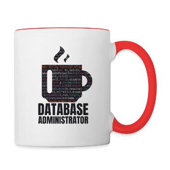 Datenbankdaten SQL Programmer Administration - Tasse zweifarbig - Weiß/Rot - Rechts