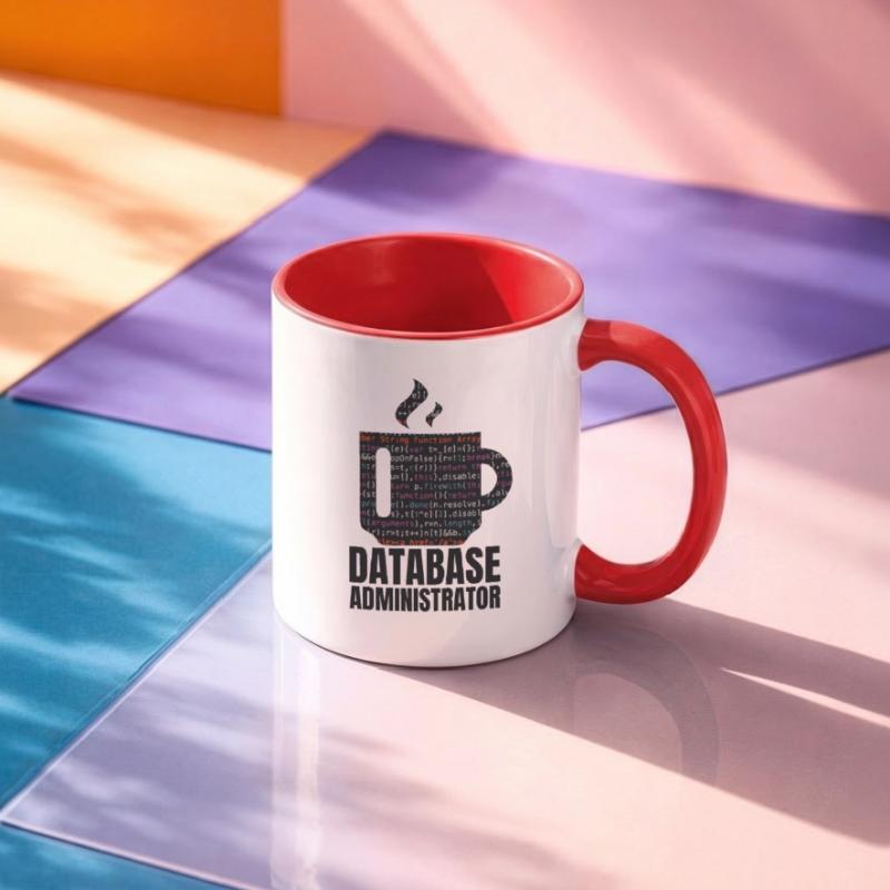 Données de base de données SQL Programmer Administration Mug contrasté