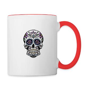 Calavera Mexico - Contrasting Mug - white/red - Right