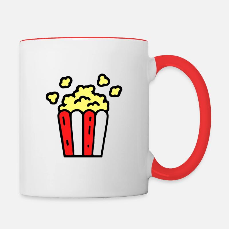 Popcorn - Contrasting Mug - white/red