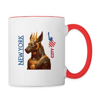 NEW YORK - NGA LUFWA - Mug contrasté - blanc/rouge - Droite