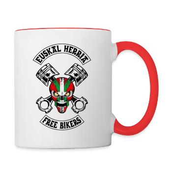 Basques Bikers - Mug contrasté - blanc/rouge - Droite