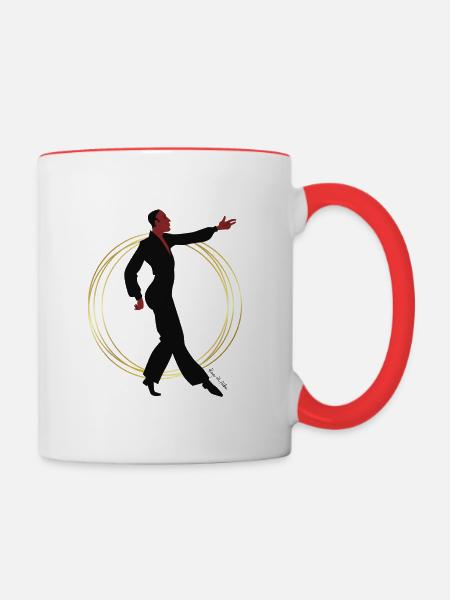 Latein - Tasse zweifarbig - Weiß/Rot