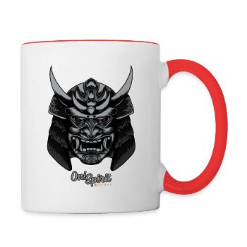 Samurai - Tasse zweifarbig - Weiß/Rot - Rechts