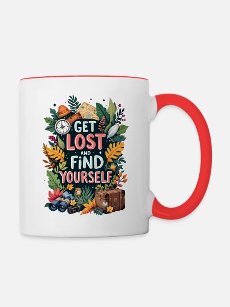 Hau ab - Tasse zweifarbig - Weiß/Rot
