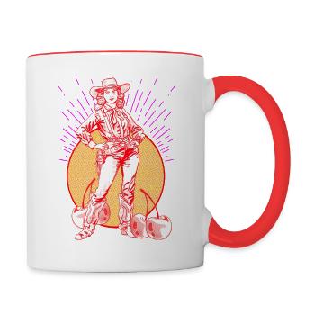 Cherry Picking - Contrasting Mug - white/red - Right