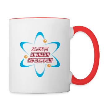 Physique comique 3 - Mug contrasté - blanc/rouge - Droite