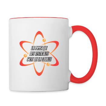 Physique comique 4 - Mug contrasté - blanc/rouge - Droite
