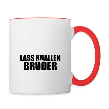 Silvester - Tasse zweifarbig - Weiß/Rot - Rechts