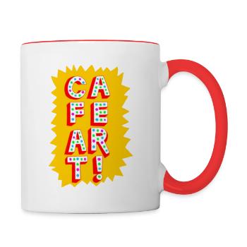 CafeArt BOOM! - Contrasting Mug - white/red - Right