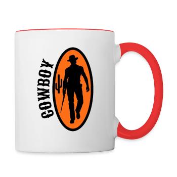 Wild West Cowboy - Contrasting Mug - white/red - Right