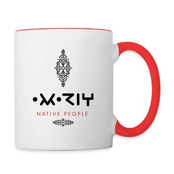 Amazigh - Tasse zweifarbig - Weiß/Rot - Rechts